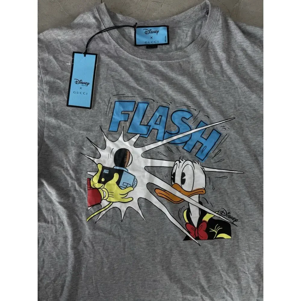GUCCI X DISNEY FLASH DONALD DUCK MICKEY MOUSE T-SHIRT SIZE L 100% AUTHENTIC